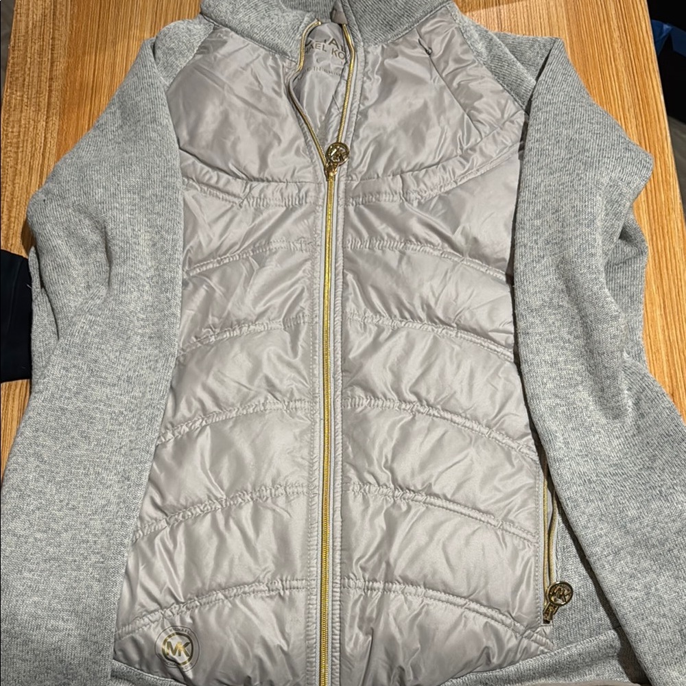 Michael Kors Light Gray Quilted Jacket